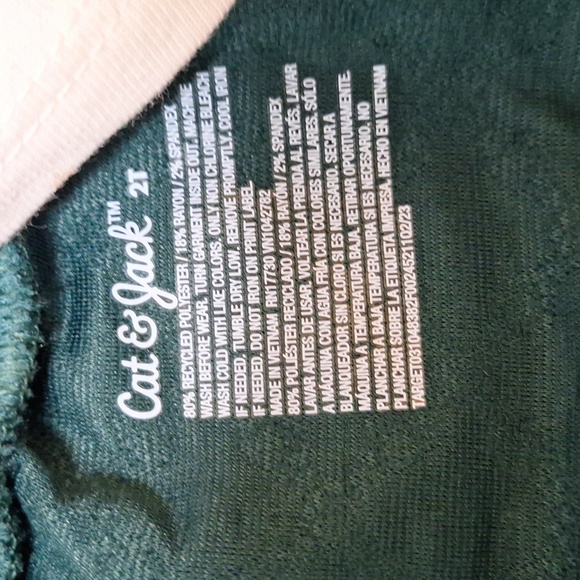 NEW! Toddler Girls' 2pc Long Sleeve Skirtall Set, Green - Cat & Jack - Picture 9 of 9